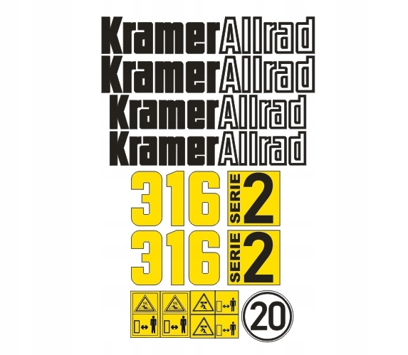 Samolepky s lepením Kramer Allrad 316