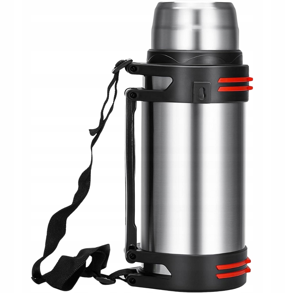DUŻY TERMOS TURYSTYCZNY 1,2L KUBEK TERMICZNY ZE STALI NIERDZEWNEJ PASEK Kod producenta 3554