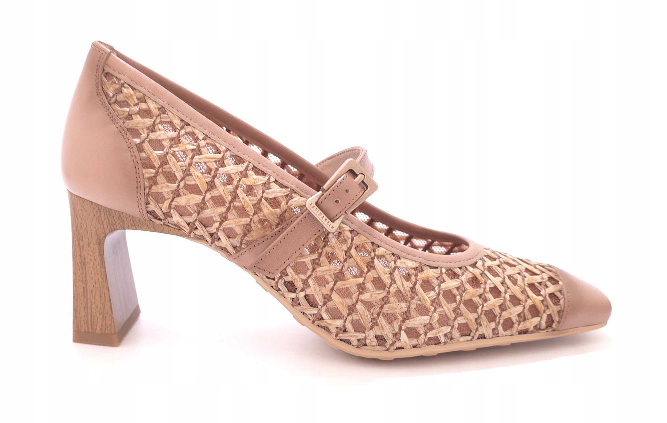 Dámské ažurové lodičky s pleteným svršek Hispanitas RHV264609 hnědé r36