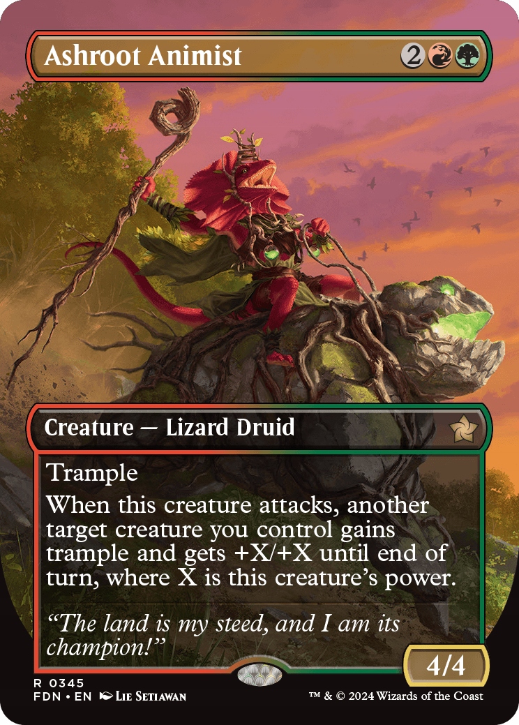 Mtg Ashroot Animist *Borderless* (r)