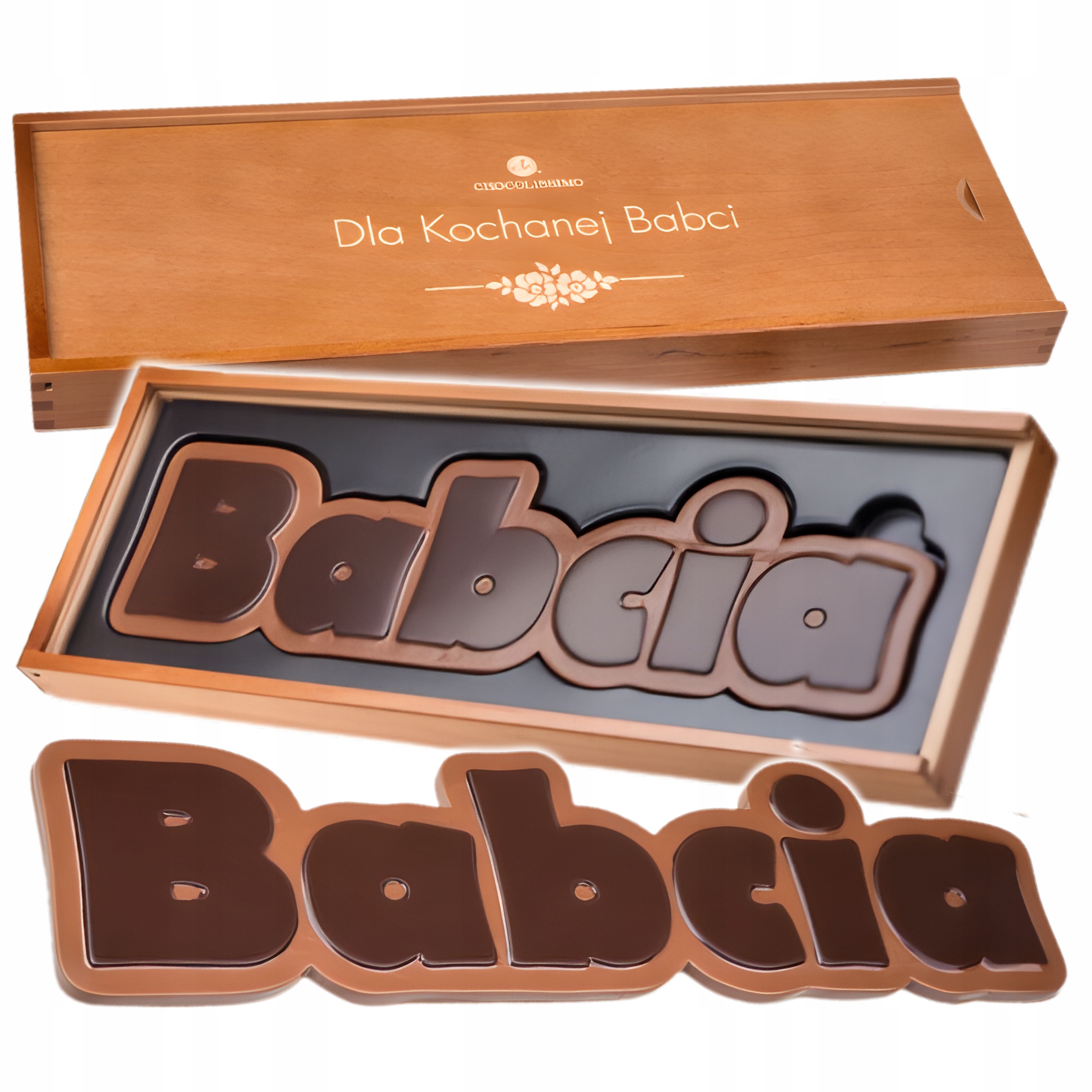 Dzień Babci dla babci Czekolada Belgijska w skrzynce urodziny 130 g