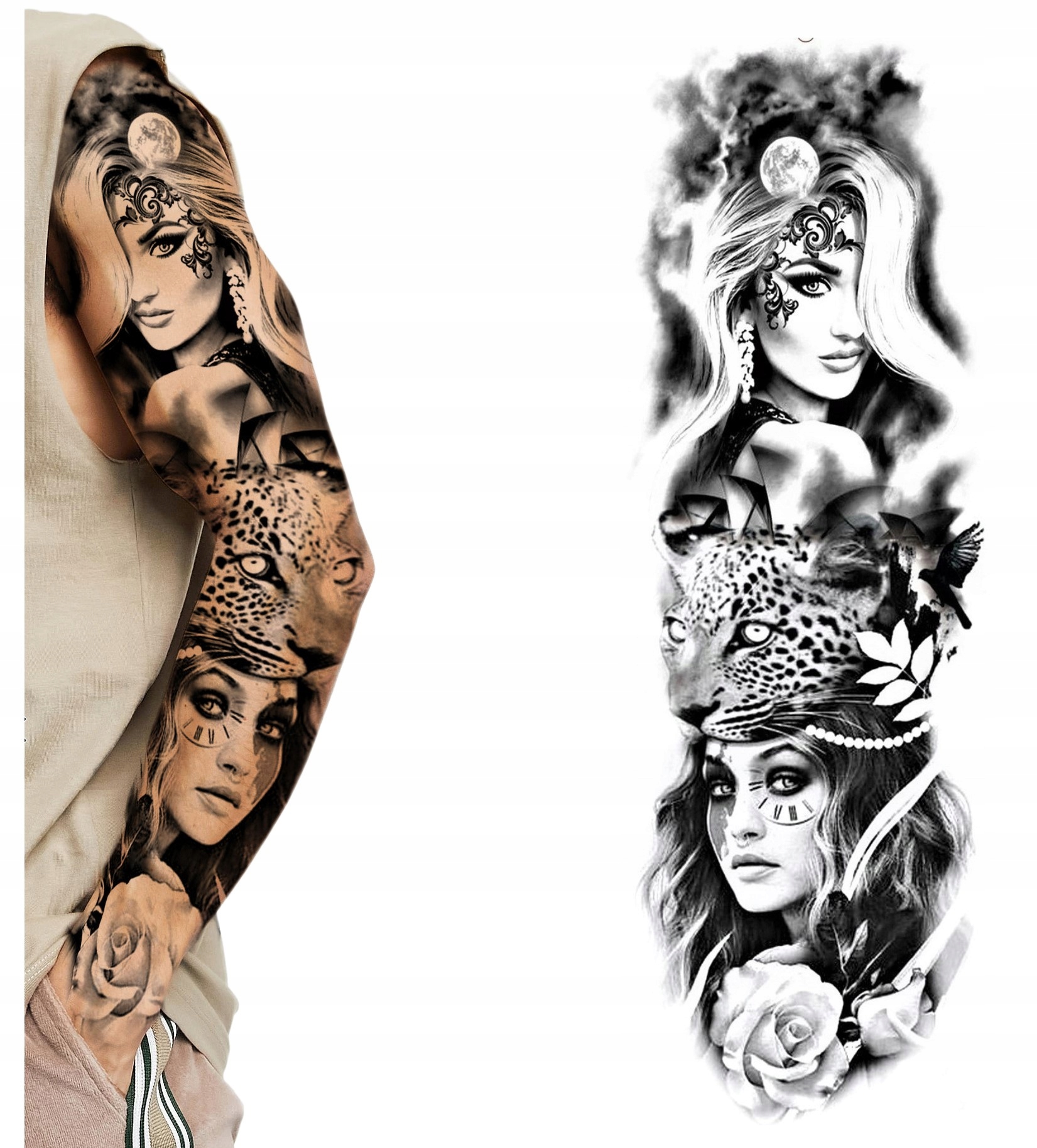 

Tatuaż Zmywalny Tymczasowy Rękaw Dużo Wzorów