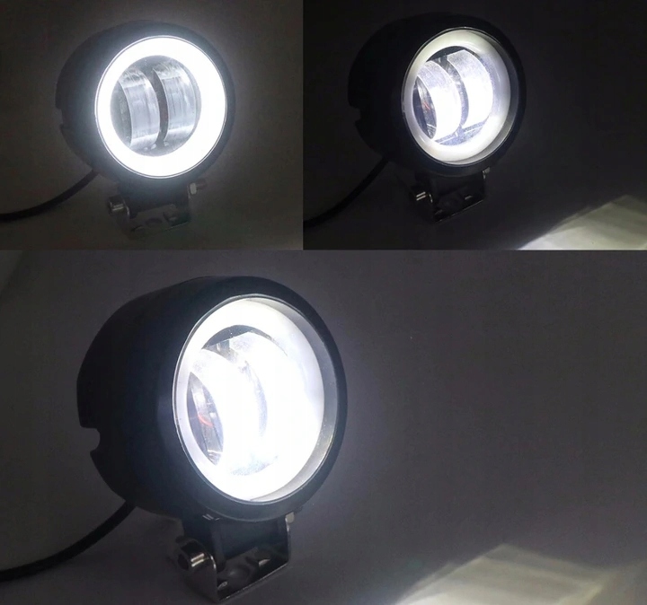 REFLEKTOR HALOGENOWY LAMPA LED CREE RING MOTOCYKL Waga produktu z opakowaniem jednostkowym 0.1 kg