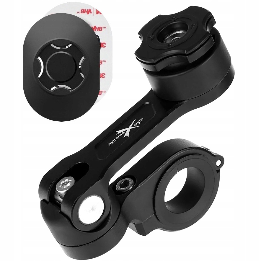Uchwyt motocyklowy antywibracyjny na telefon smartfon eXtremestyle czarny