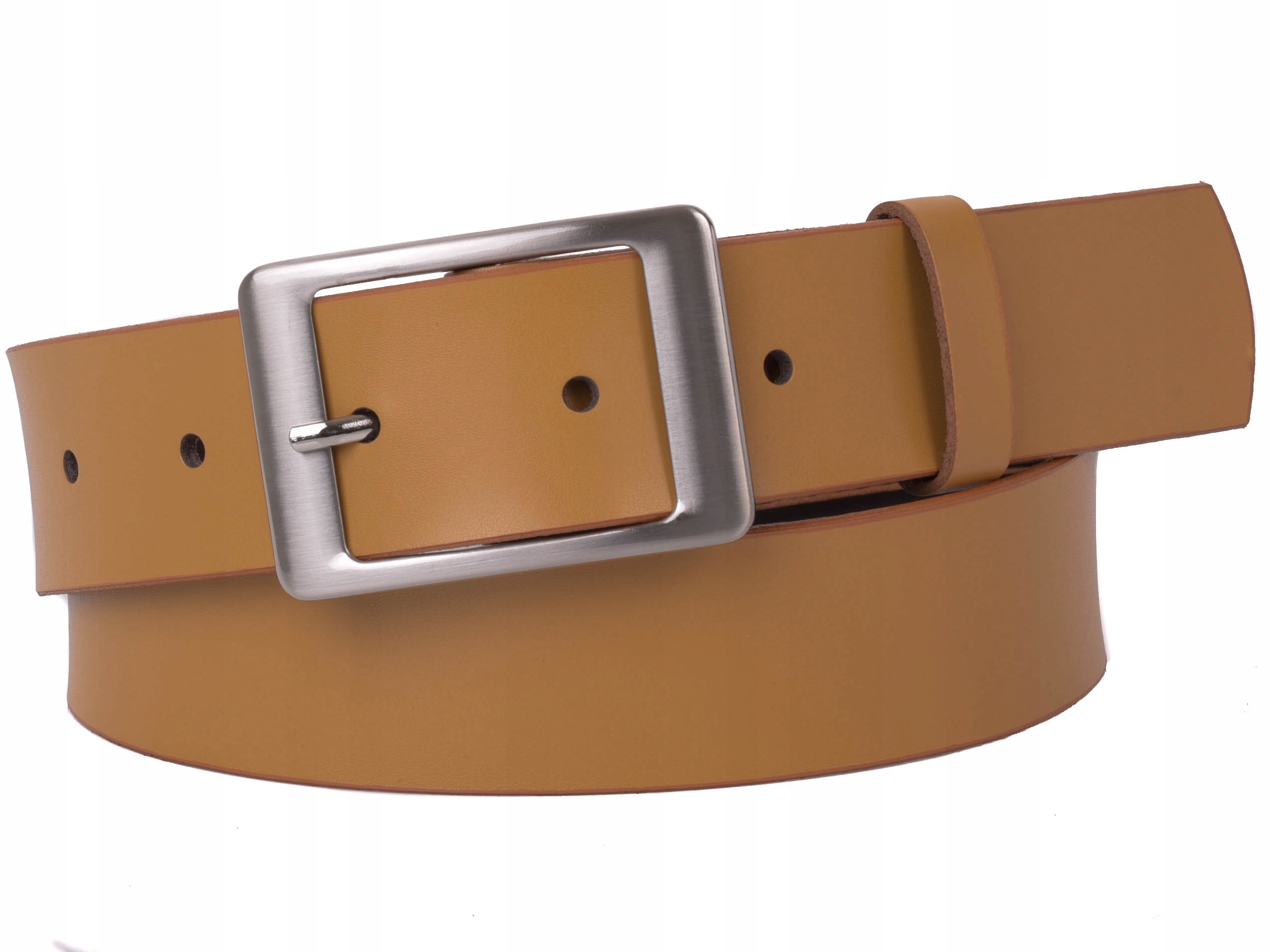 

Damski Skórzany pasek 4cm Miodowy |80obw