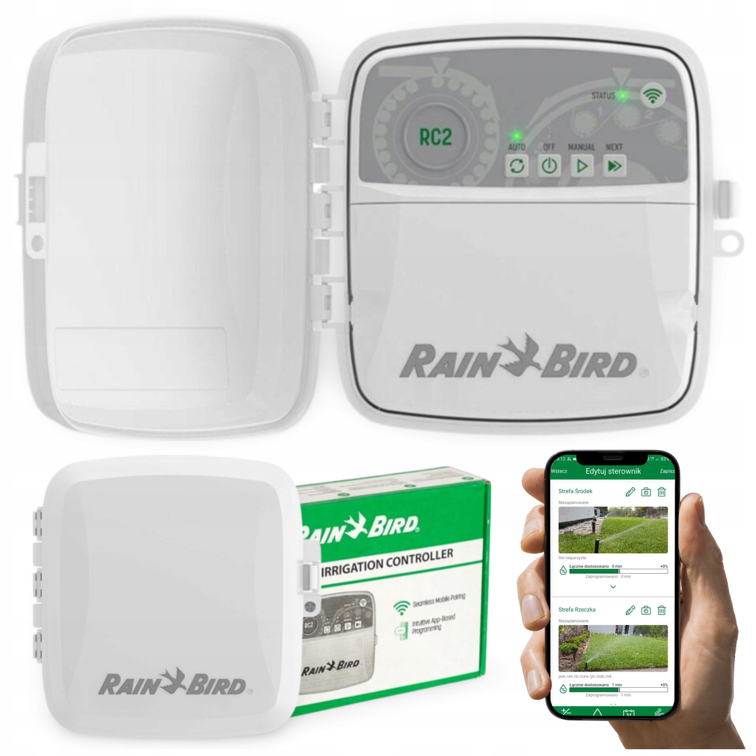 Regulátor Pre Zavlažovanie 8 Sekcií Wifi Ready RC2 Externá Rain Bird Zew.