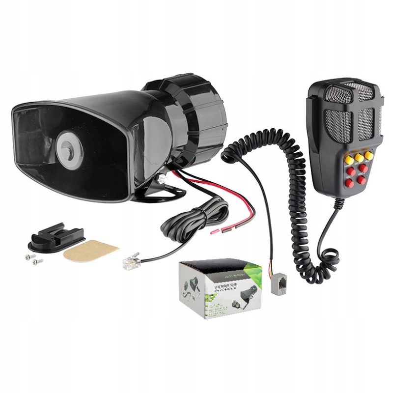 SYRENA ALARMOWA DYNAMICZNA ALARM MEGAFON 7 TONOWA 100W POLICYJNA STRAŻ