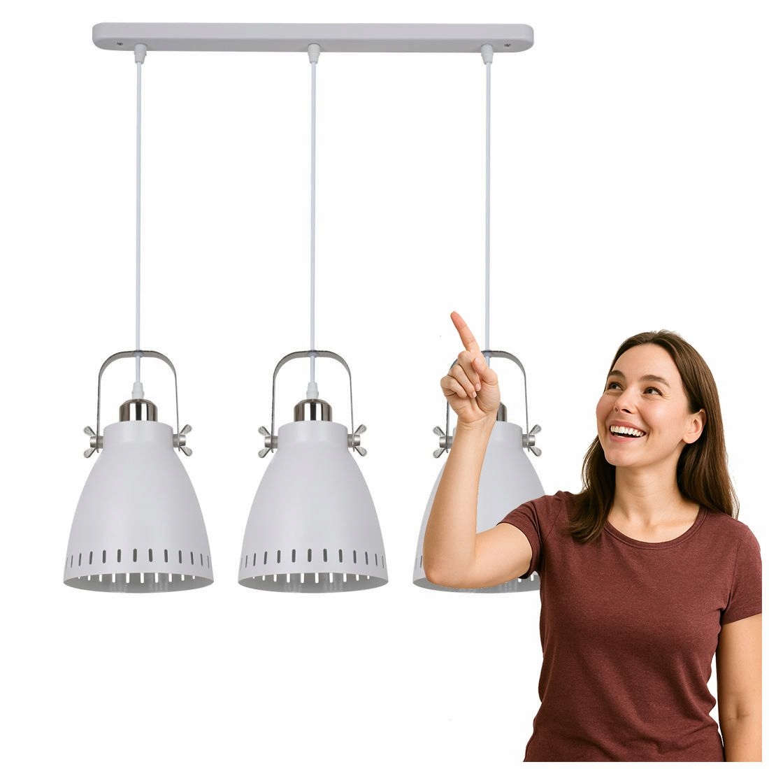 Závěsná lampa Franklin Industriální 3xE27 Italux