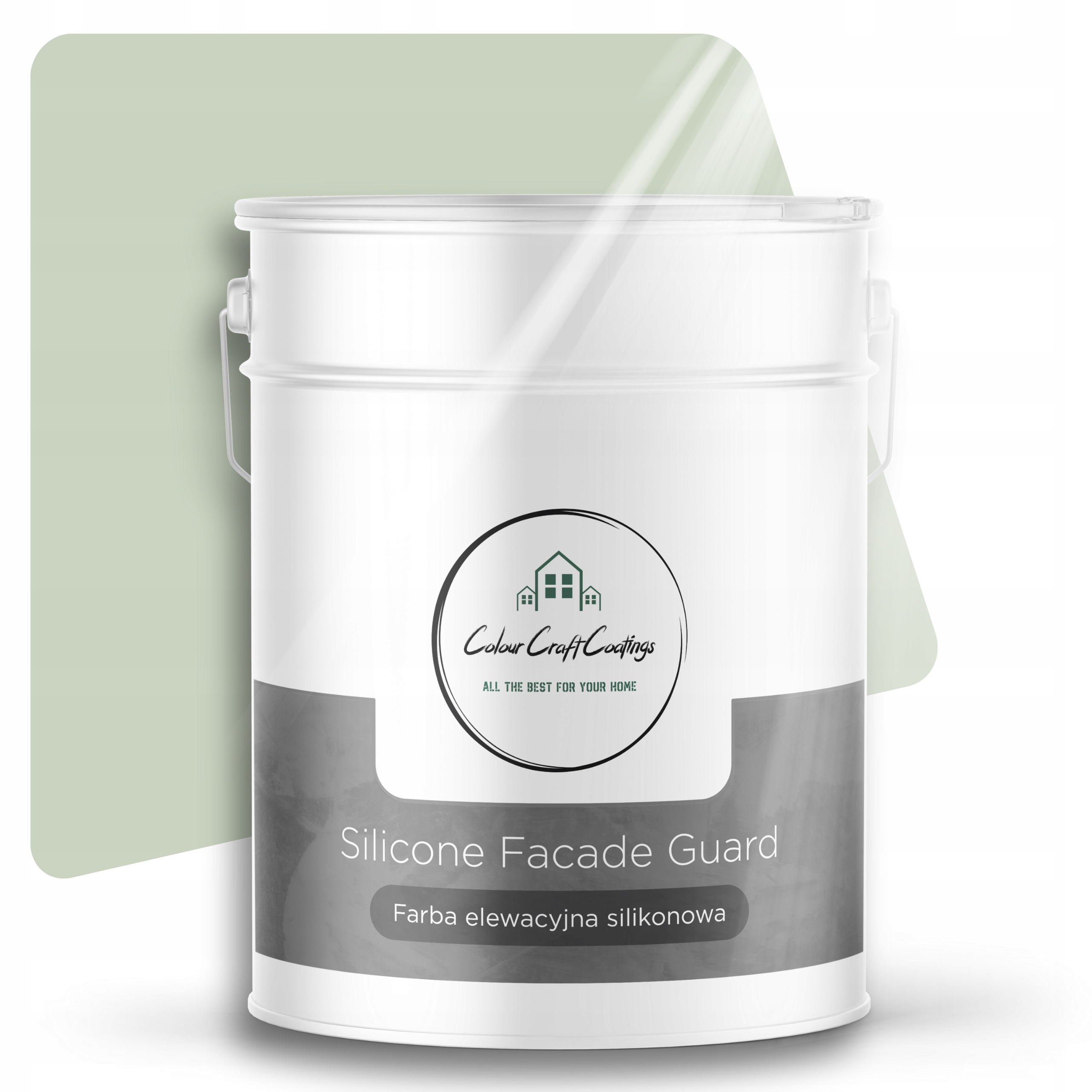 Fasádna Farba Silikónová Vonkajšia Zelená Pastelová 10 L F474