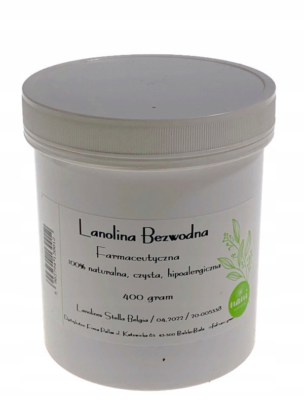 LANOLINA BEZWODNA FARMACEUTYCZNA CZYSTA 400g