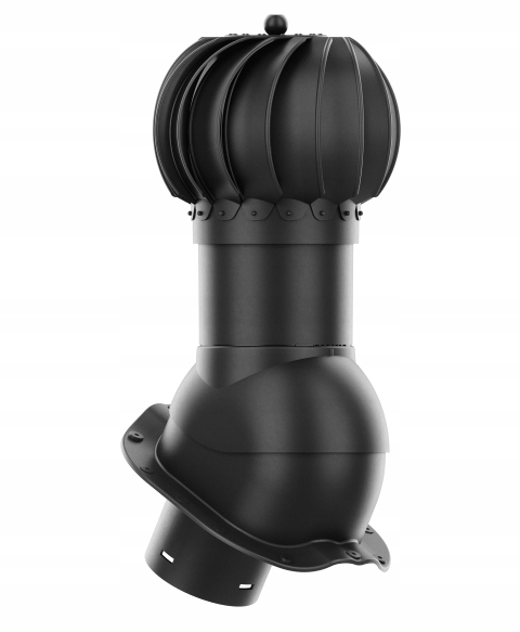 Rotačný krb Rotoline profil F fi 150 mm guľovitý, čierny