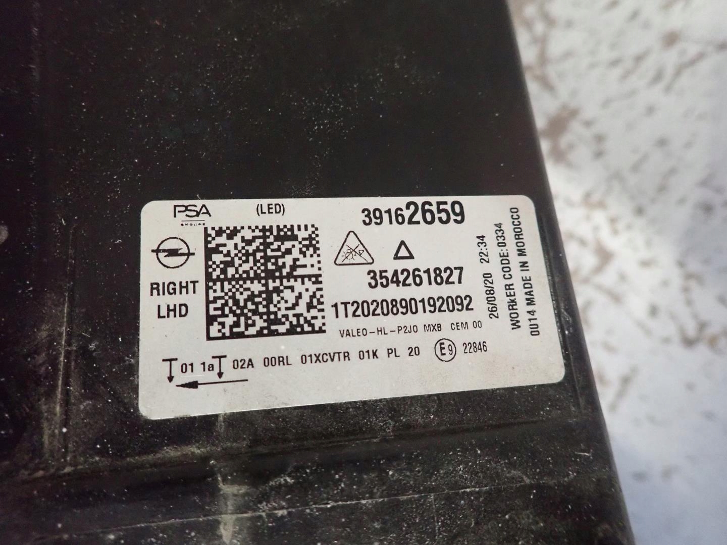 light front front right OPEL CORSA F 2019- FULL LED 39162659
