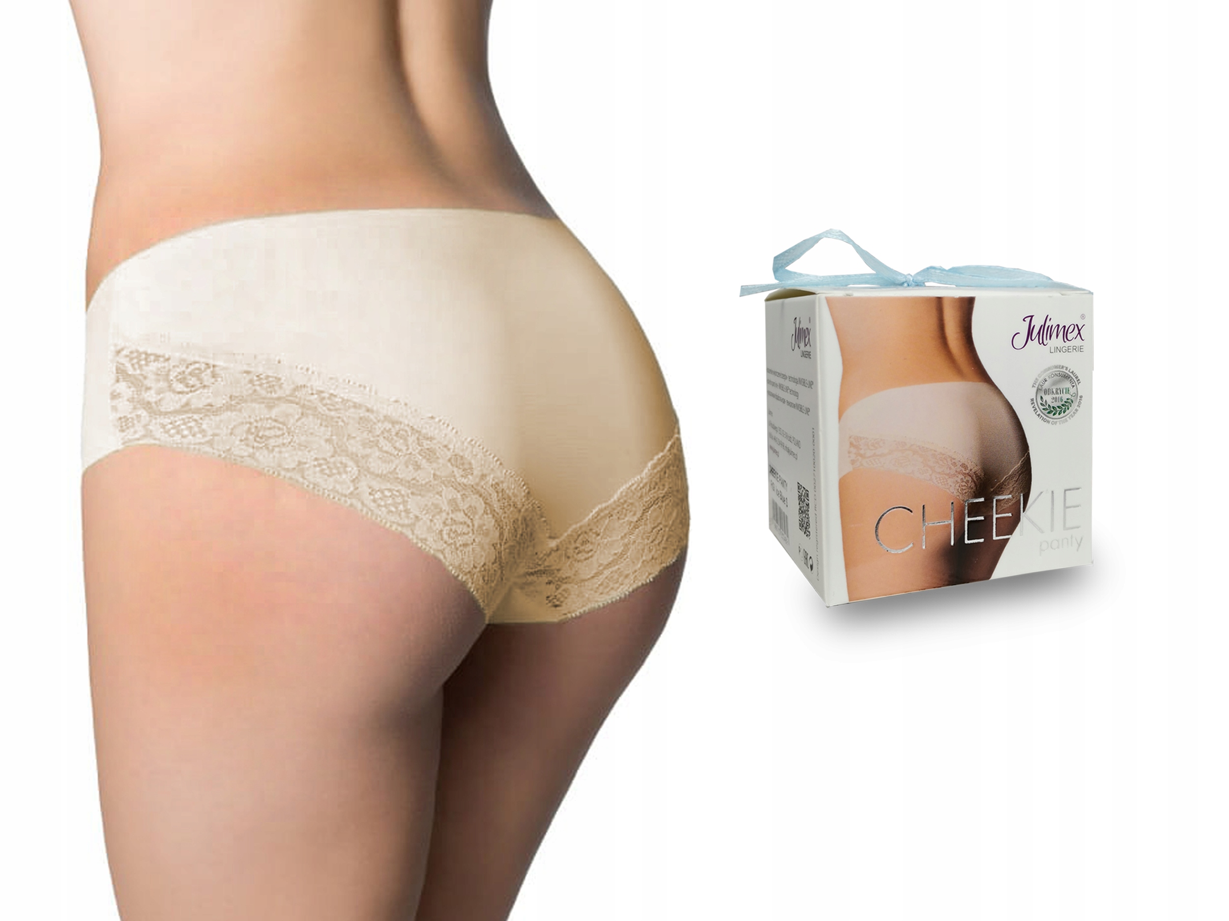 

Cheekie Bezszwowe Figi Classic Julimex Beżowy XL