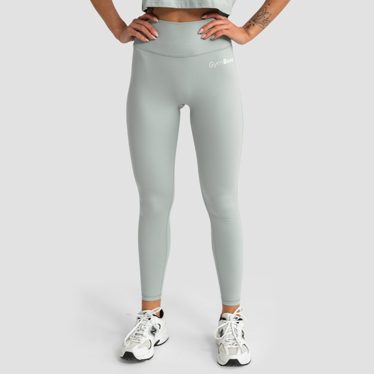 GymBeam Damskie legginsy z wysokim stanem Limitless Eucalypt L