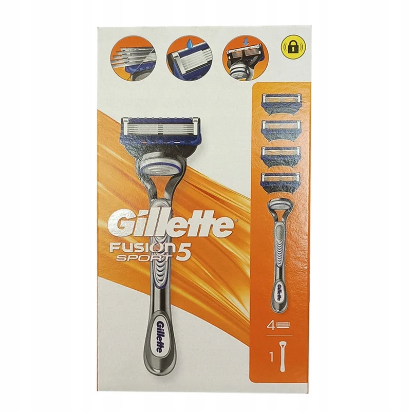 Holicí strojek se 4 vložkami pro holení Gillette Fusion Sport 5