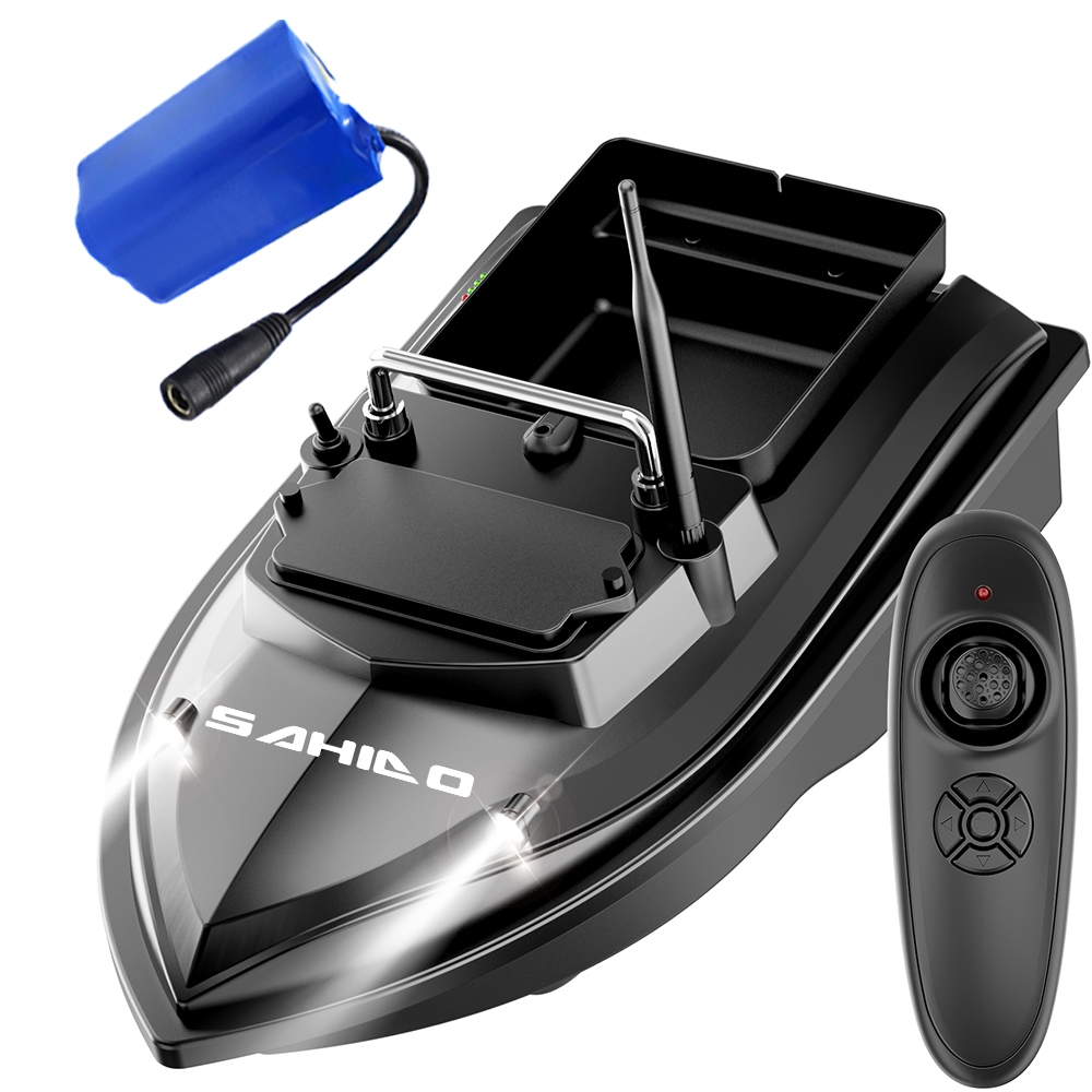 Лодка приманка автопилот 500 м 12000 мАч SAHIDO BAIT RUNNER V2 LED большой