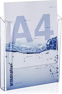 Uchwyt ścienny VITAdisplays na prospekty DIN A4