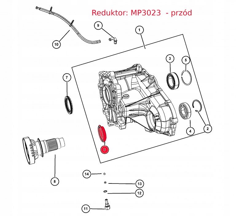 Uszczelniacz PRZÓD Jeep Grand Cherokee WK WL 05-20 Producent części Precision