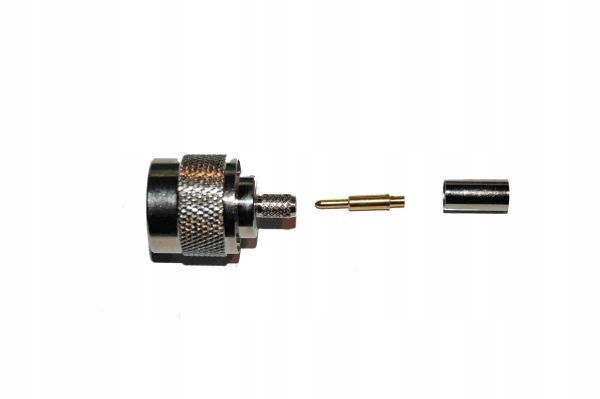 Wtyk N na RG58 prosty zaciskany.