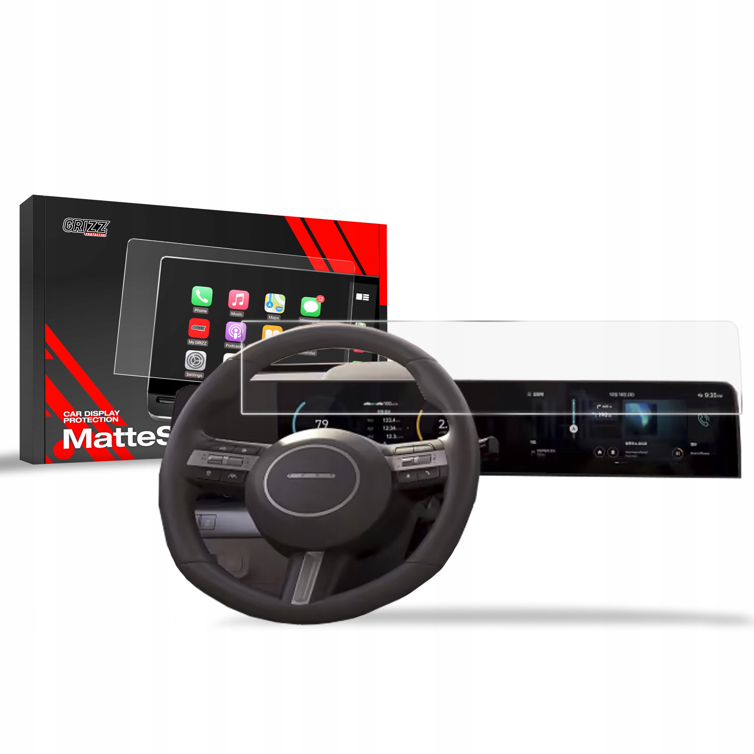 Fólie na displej (matná), Hyundai Kona II, 2023- ,