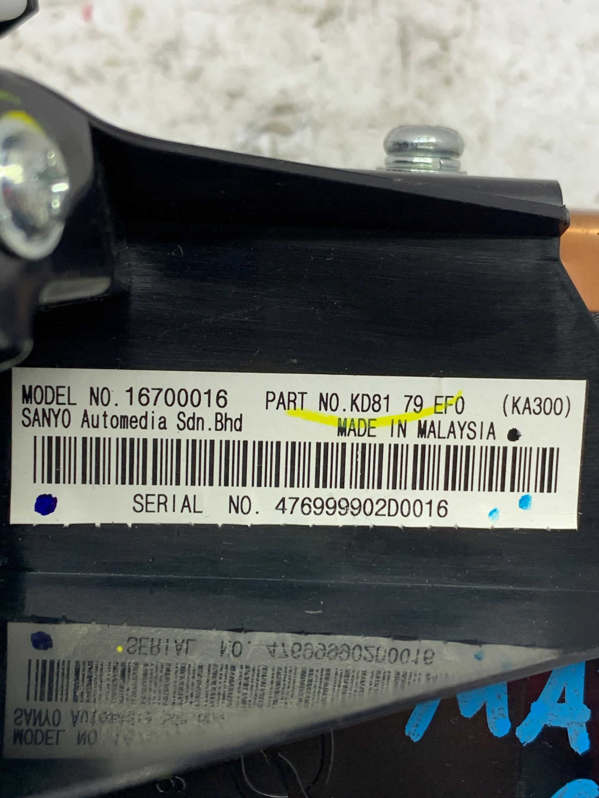 modulo Centralina KD8179EF0 MAZDA
