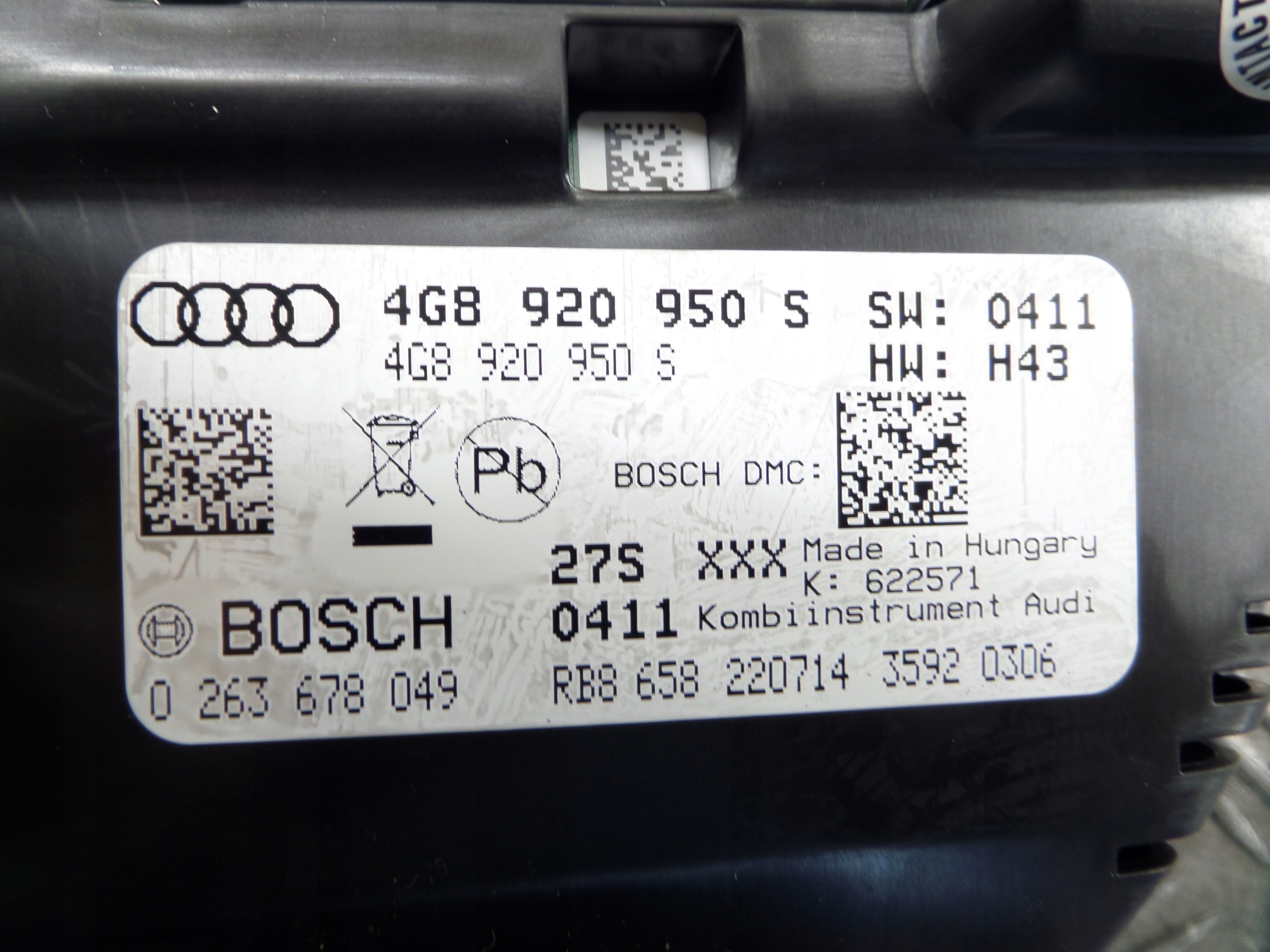 dials dials Audi OE 4G8920950S
