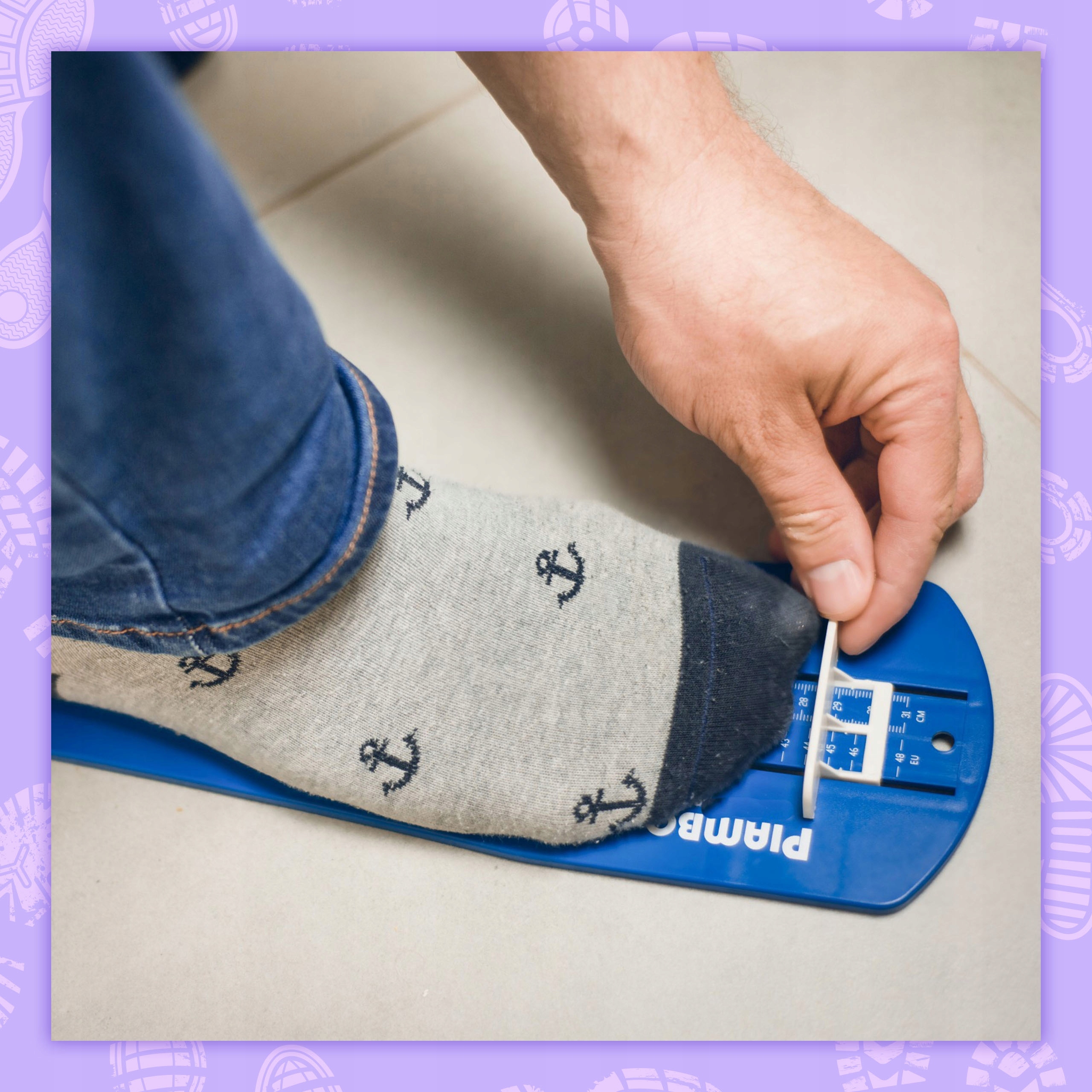 MIARKA DO POMIARU DŁUGOŚCI STÓP CM BUTÓW EU PIAMBO Płeć uniseks