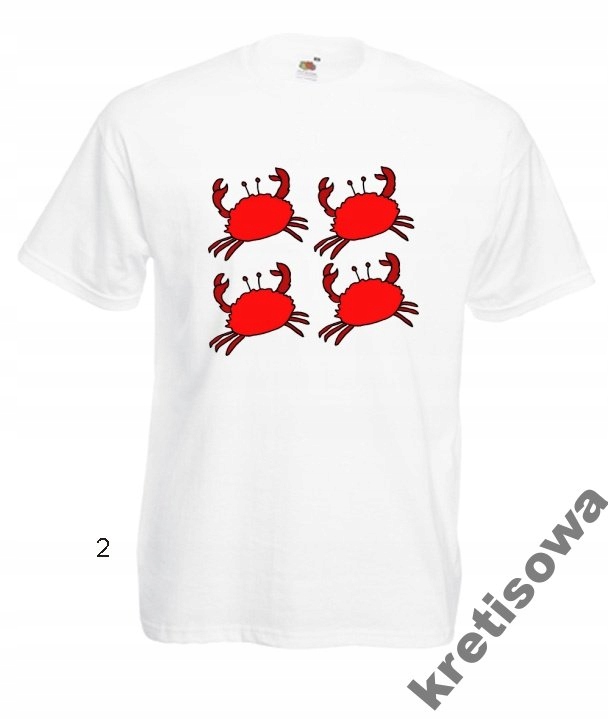 

Kolorowe Koszulki śmieszne Kraby Raki Skorupiaki