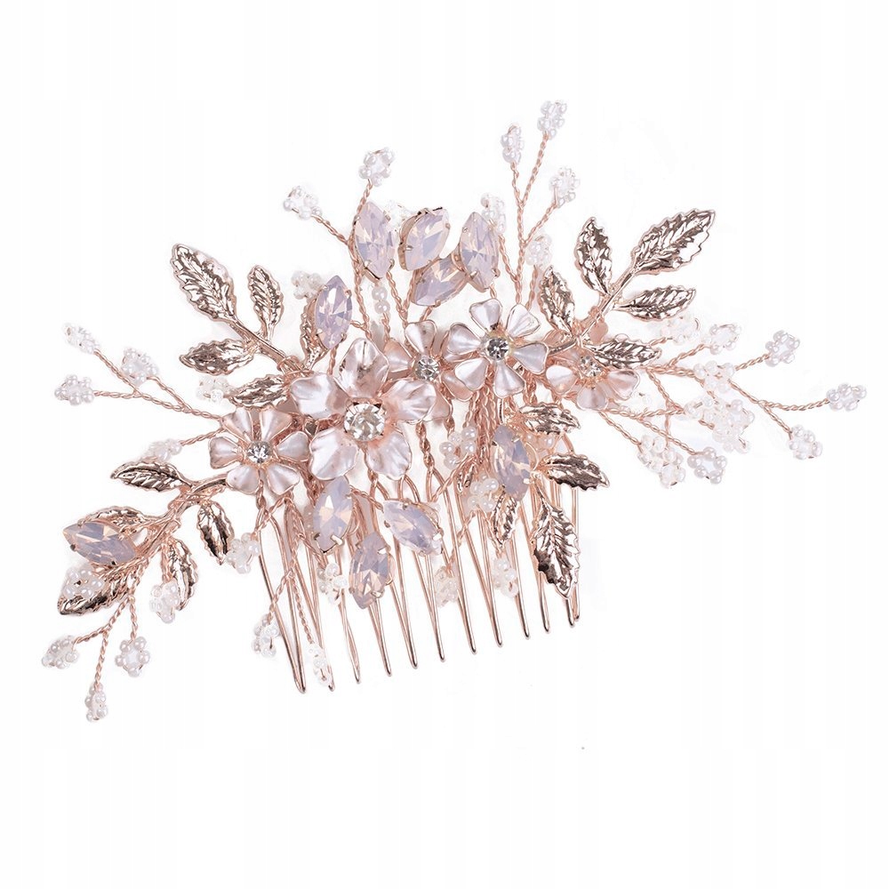 

Ozdoba Do Włosów złota Ślubna grzebyk Ślub perełki