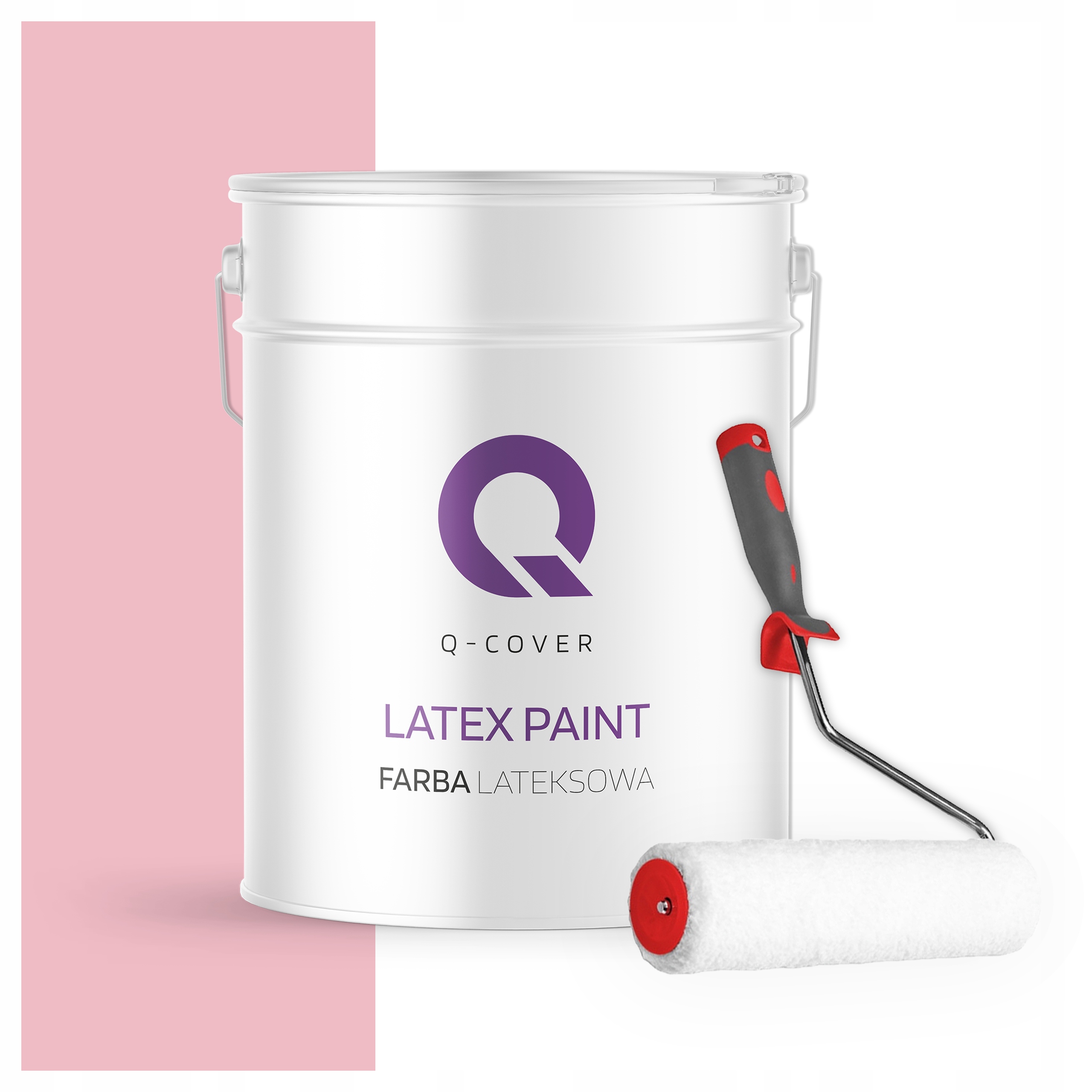 Latexová farba na steny stropov Hlboký mat 10L Ružová Jasná H3657 valček