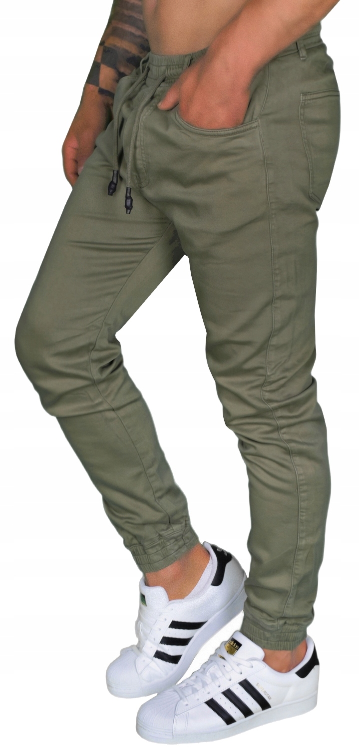 MĘSKIE BOJÓWKI SPODNIE JOGGERY ELASTYCZNE JAKOŚĆ Marka bez marki