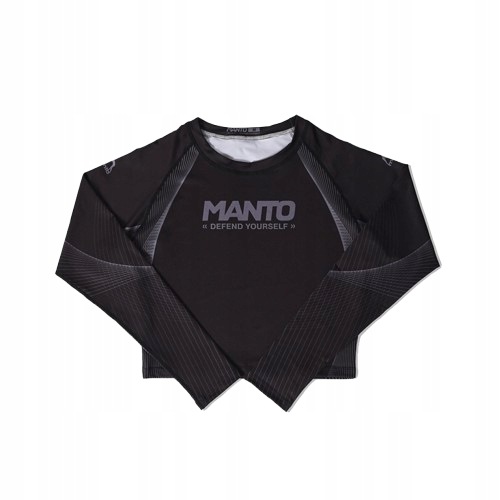 Manto Longsleeve Rashguard Crop Top Defend Black Czarny r. S