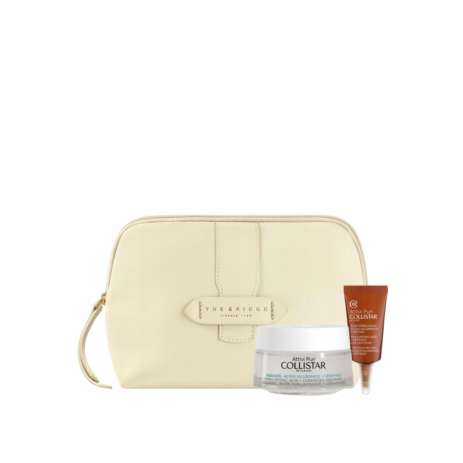 Collistar Set (hyaluronová Kyselina 50 ML Mini Oční Krém 5 ML Kosmetická Taška)