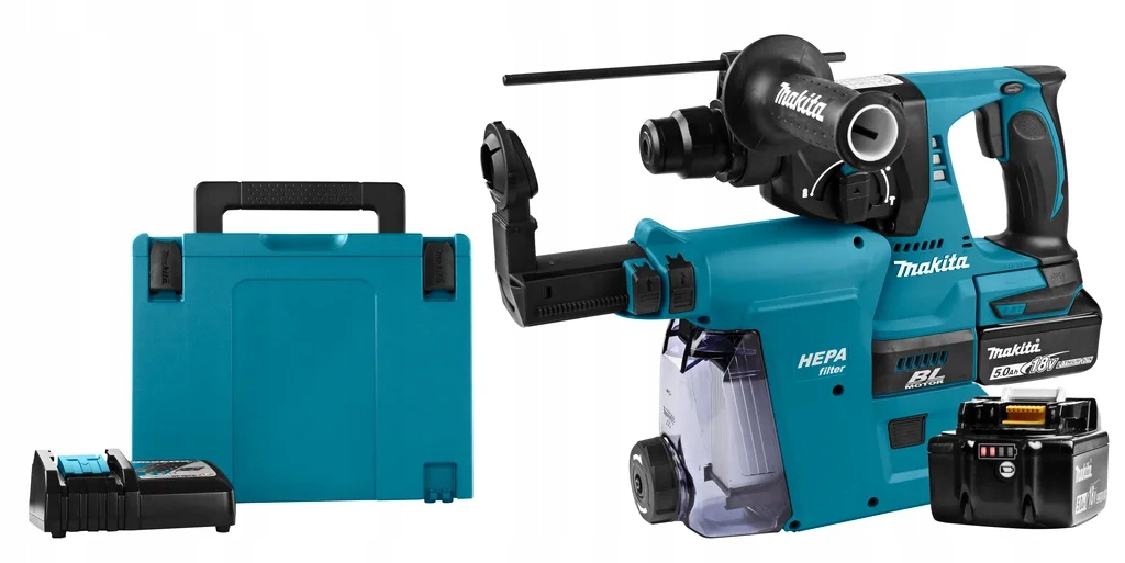 Vrtací a kovací kladivo Sds-plus 18V 2J 2 x 5.0Ah DHR242RTJ Makita