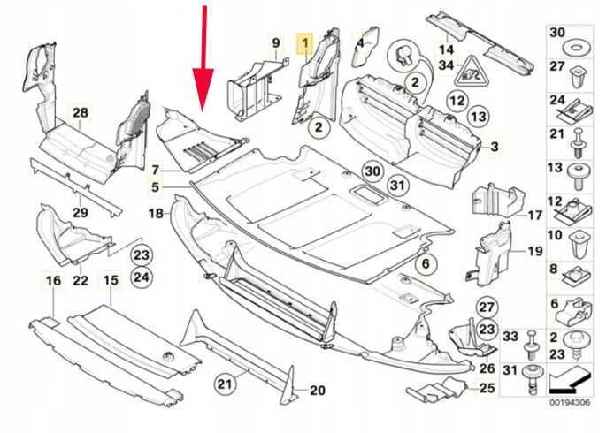 Osłona prawa BMW 5 e60 e61 nadkole przednie 03-10 Strona zabudowy przód - prawa