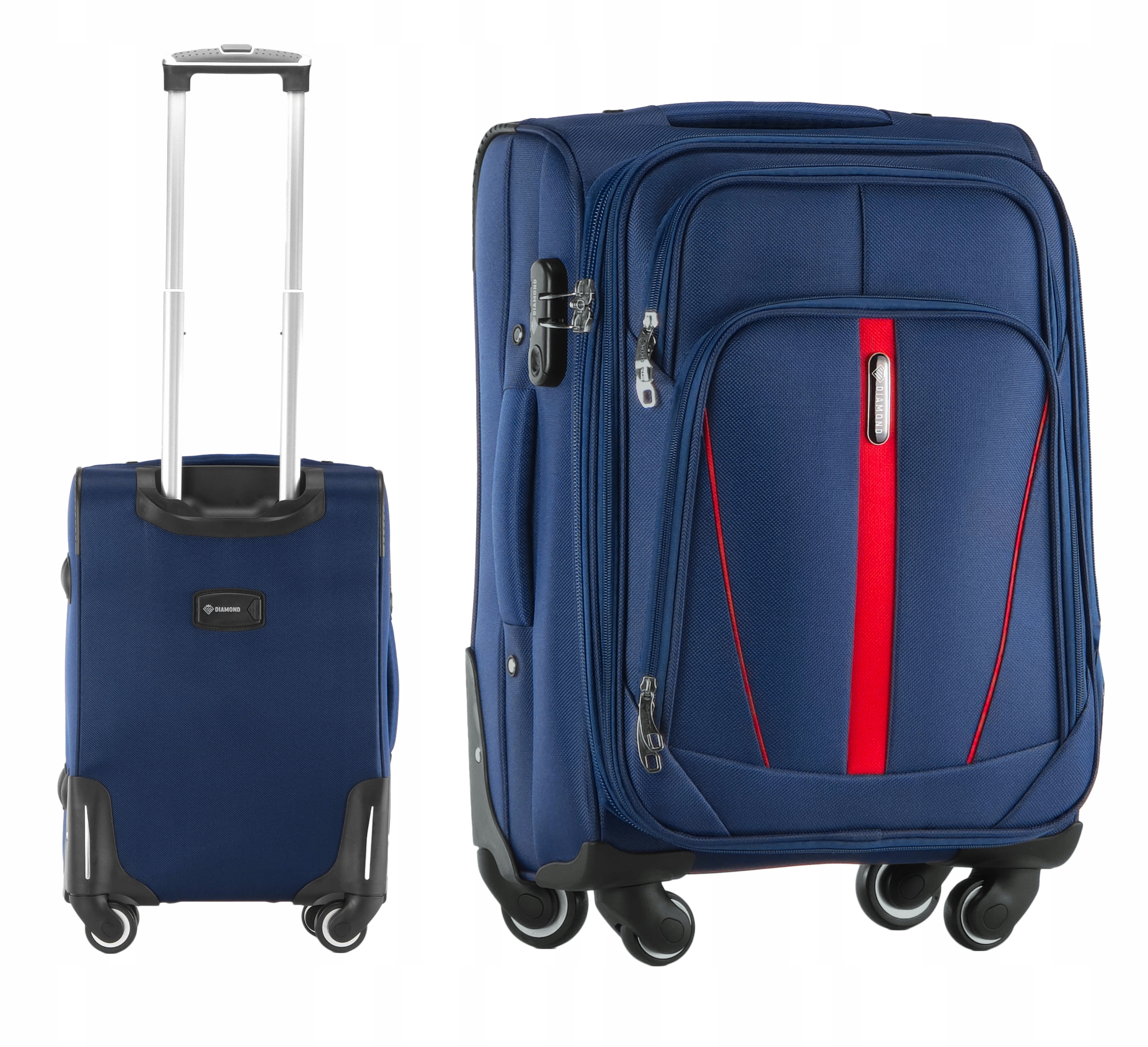Walizka Kabinowa Na Kółkach Podróżna Bagaż Diamond Miękka S 20" Ruby C330