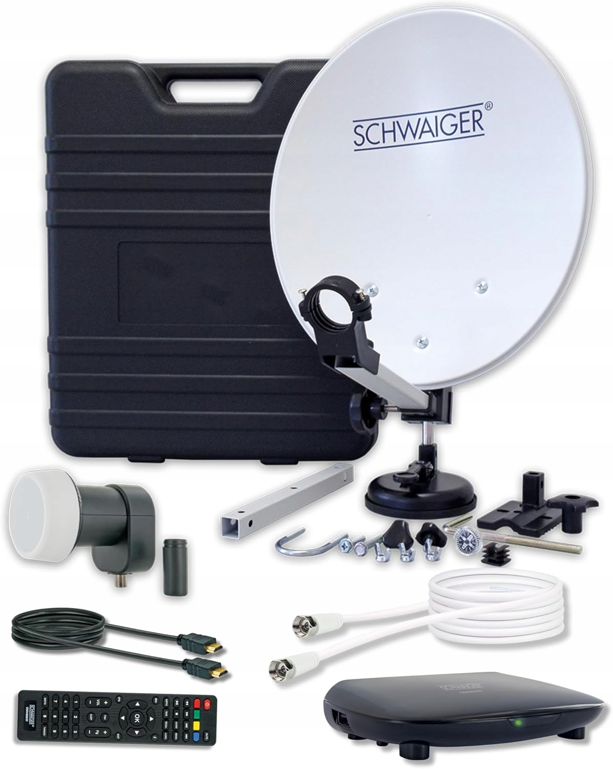 System Cyfrowy Satelitarny Na Kemping Schwaiger 9604,10 m, 35 x 38 cm R881