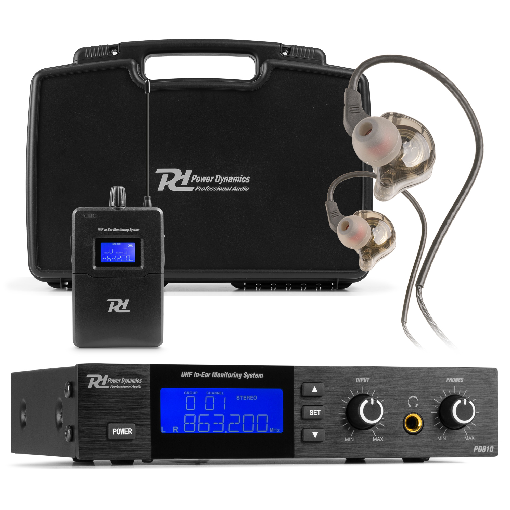 System Douszny odsłuch bezprzewodowy Uhf case Power Dynamics