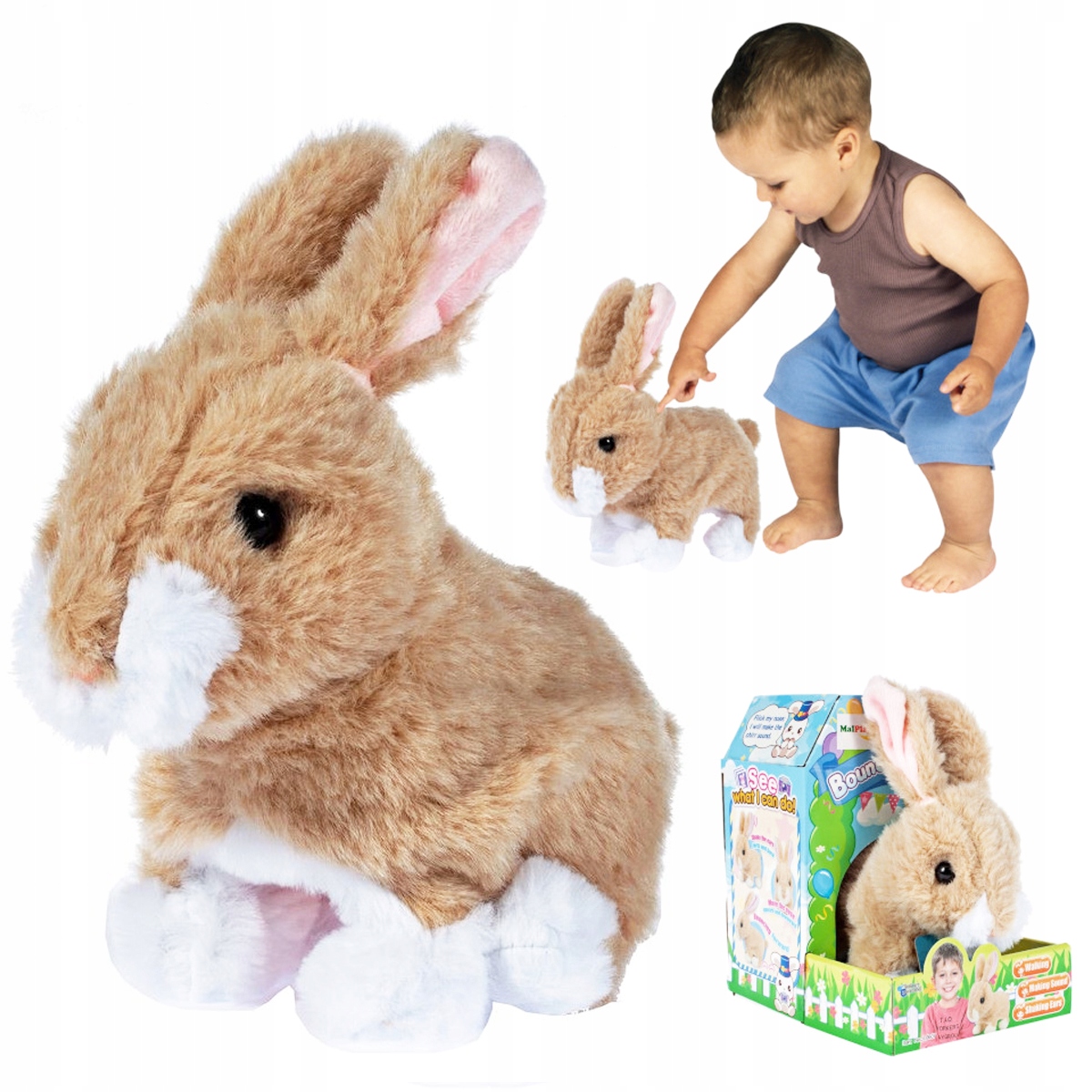 KRÓLIK INTERAKTYWNY PLUSZOWY SKACZE RUSZA USZAMI Rodzaj pluszaki interaktywne