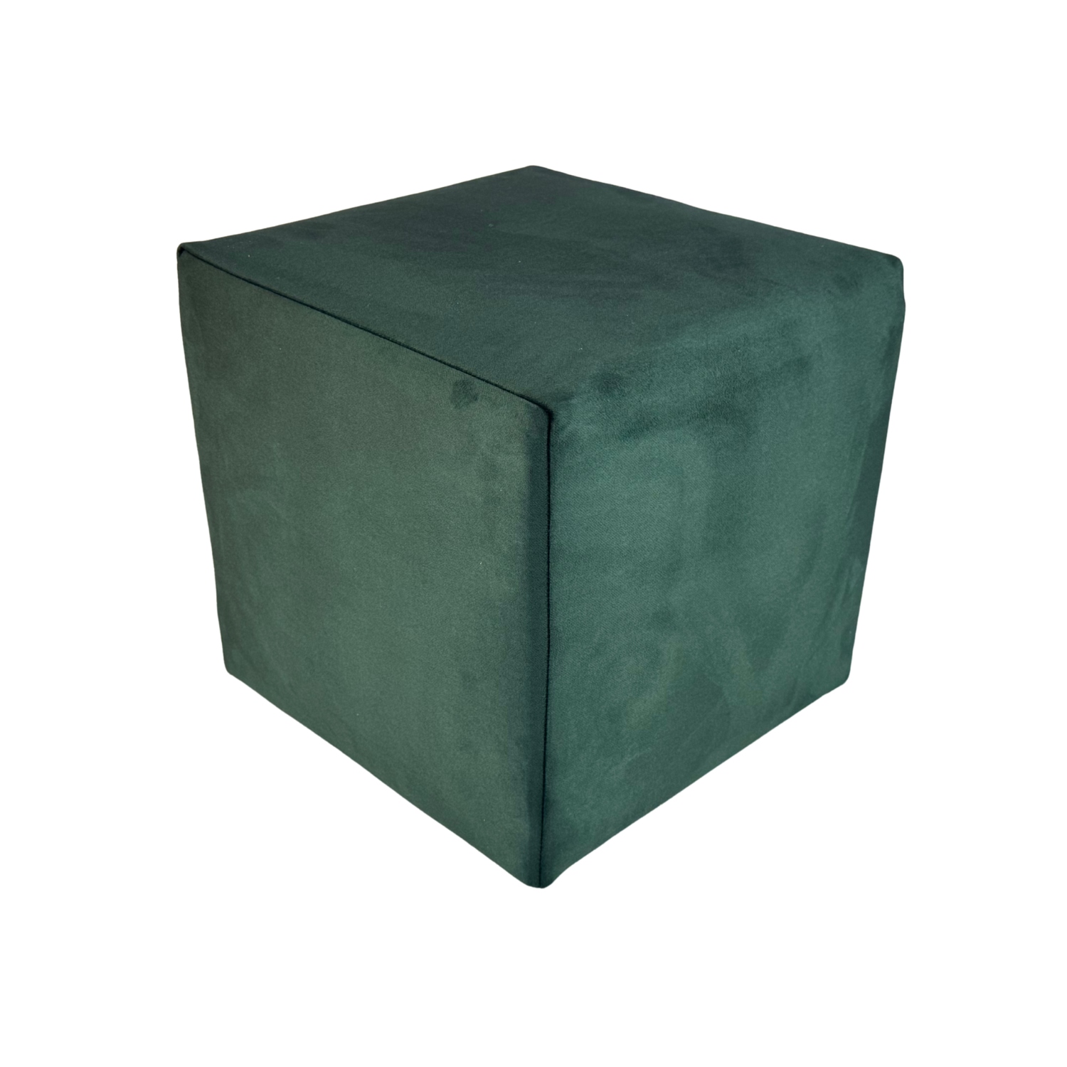 Taburet čtvercová velurová zeleň, snadno čistitelná, nehořlavá
