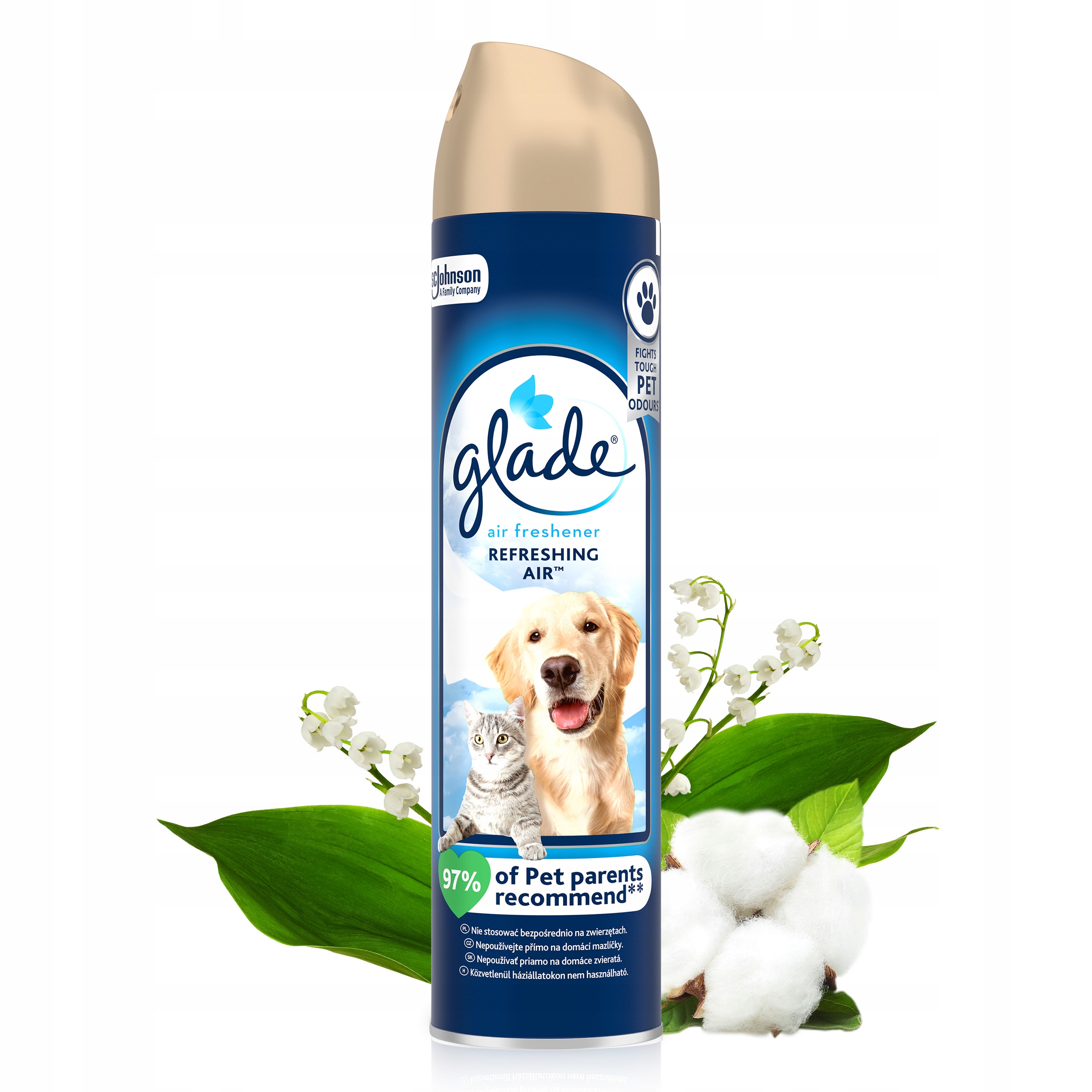 ODŚWIEŻACZ POWIETRZA W SPRAYU AEROZOL GLADE PETS NEUTRALIZUJE ZAPACHY 300ML