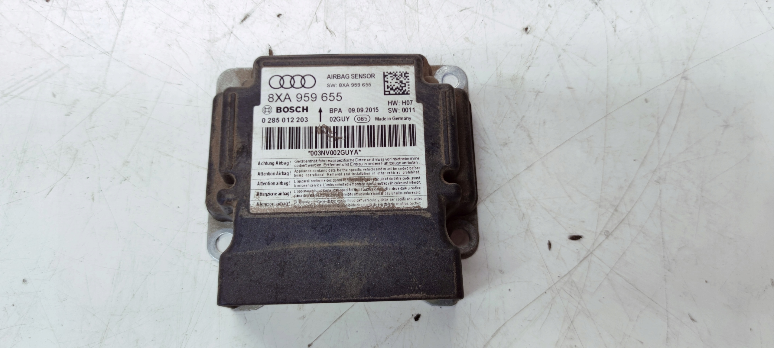 SENSOR AIRBAG AIR BAG AUDI A1 8X LIFT 8XA959655