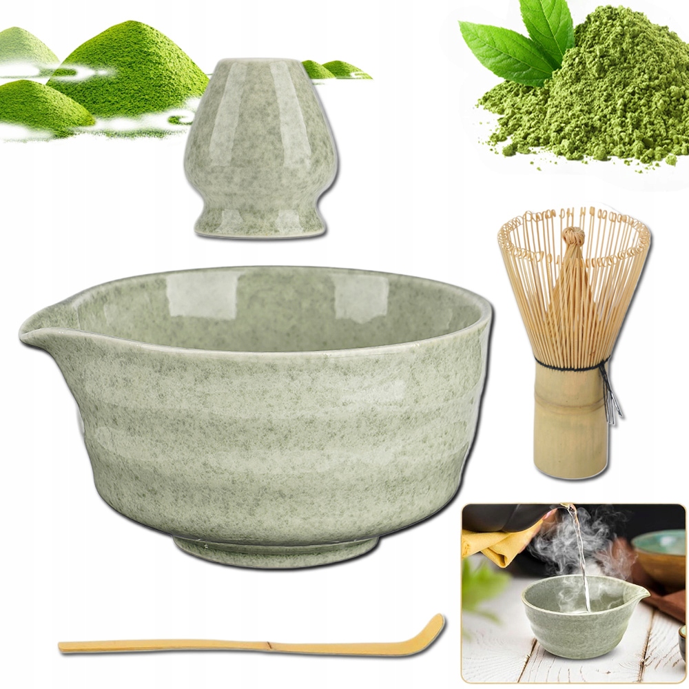 Levně Startovací Sada Na Čaj Matcha S Krásnou Kouzlovou Metlou Lžící