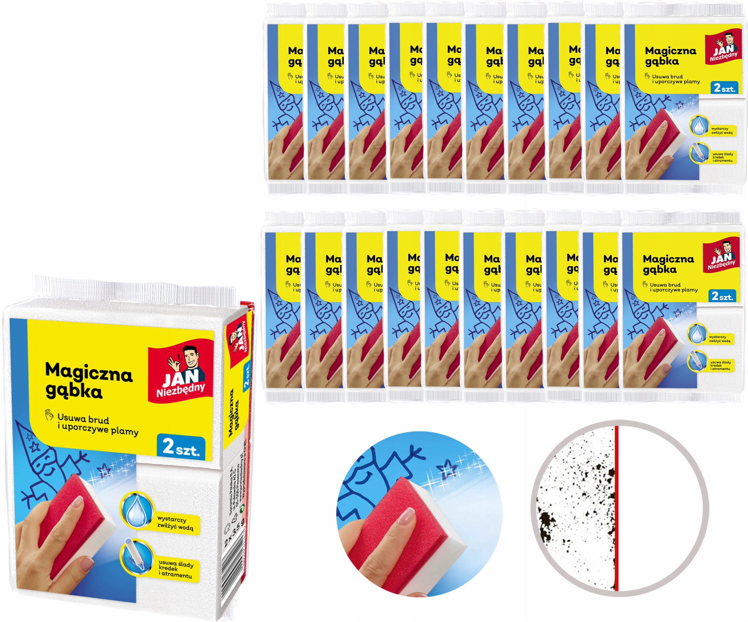 Houbička Čisticí Utěrka Na Skvrny A Nečistoty Bez Detergentů Jan Nezbytný 40 Kusů