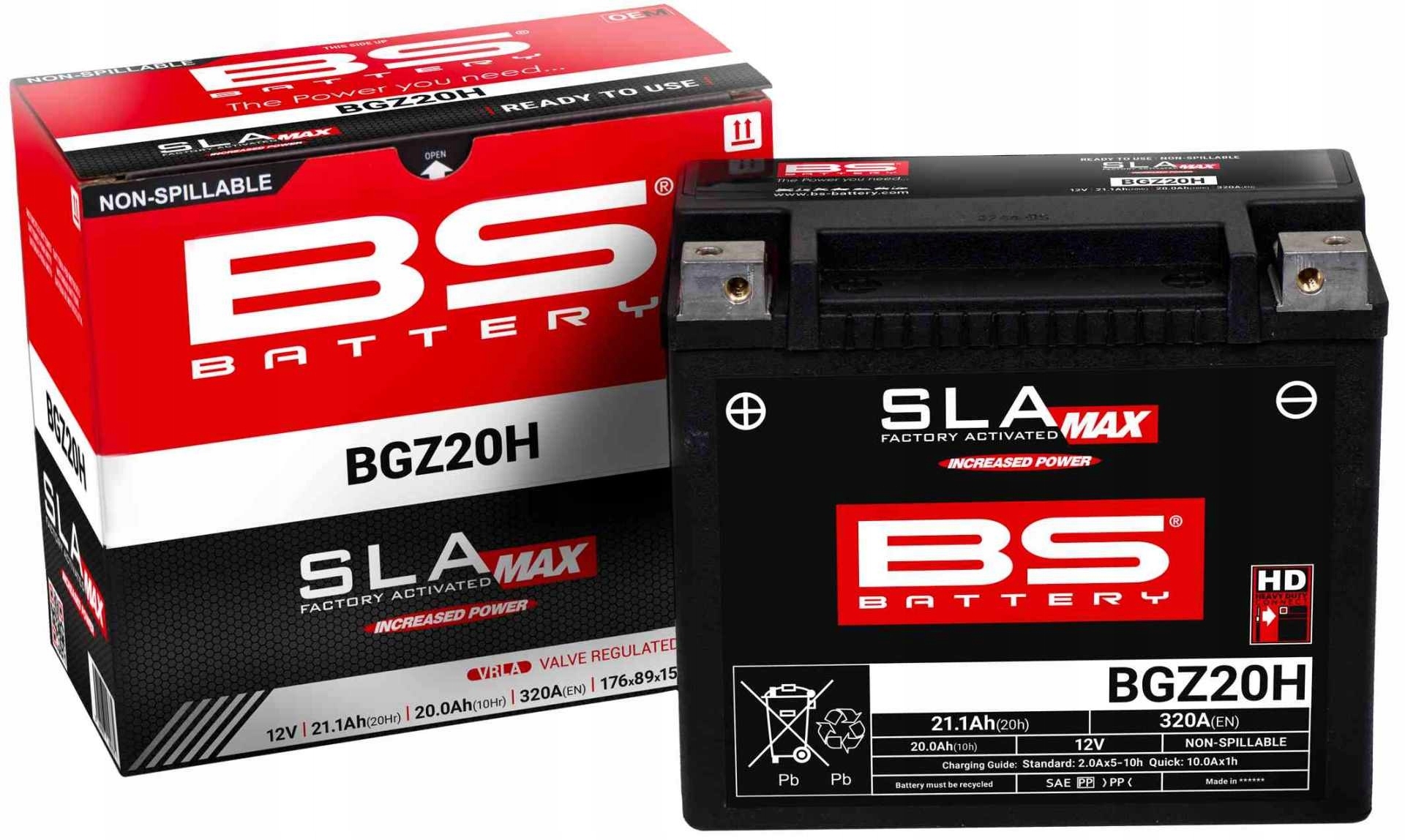 Bs 2024/11 Akumulátor BGZ20H Max (fa) (YTX20H,YTX20-BS) 12V 120AH 176X89X15