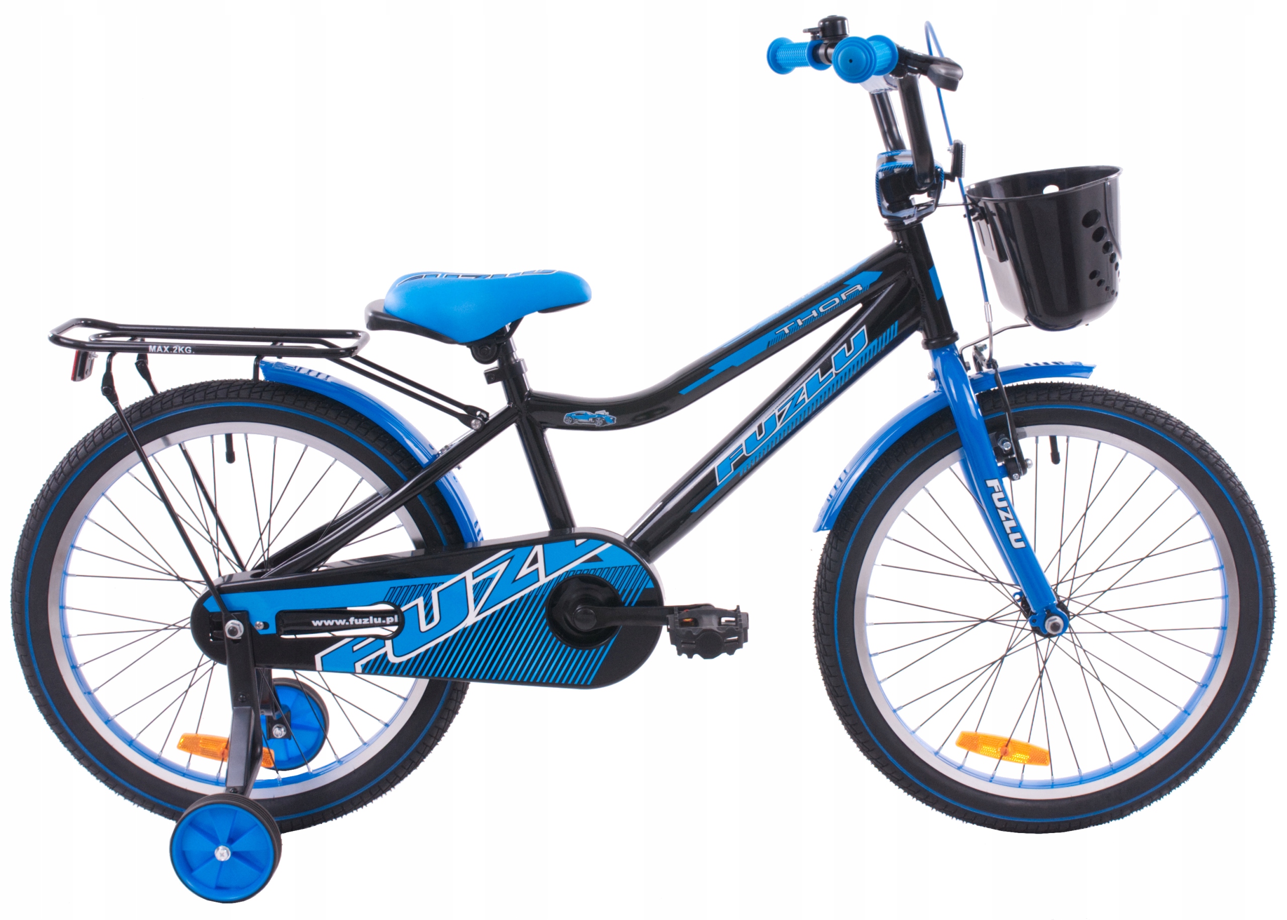 Rower dziecięcy 20 Fuzlu Thor czarno-niebieski