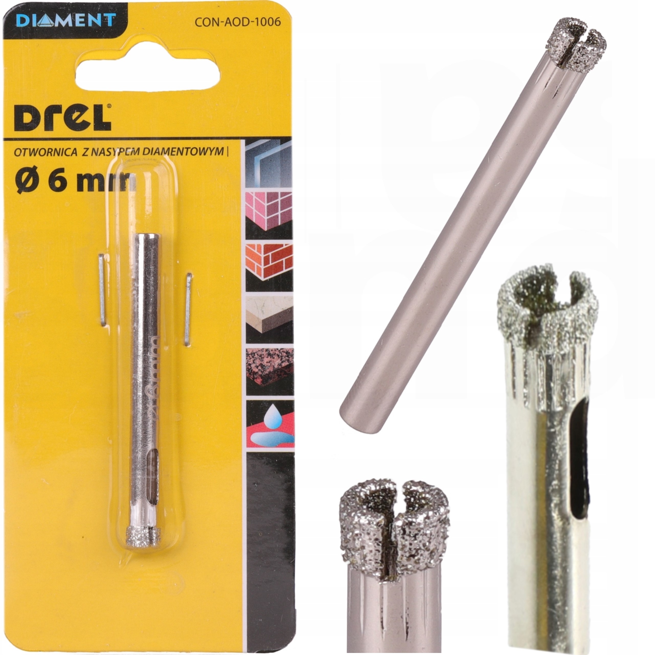 

Wiertło Diamentowe Otwornica Gresu Ceramiki 6mm