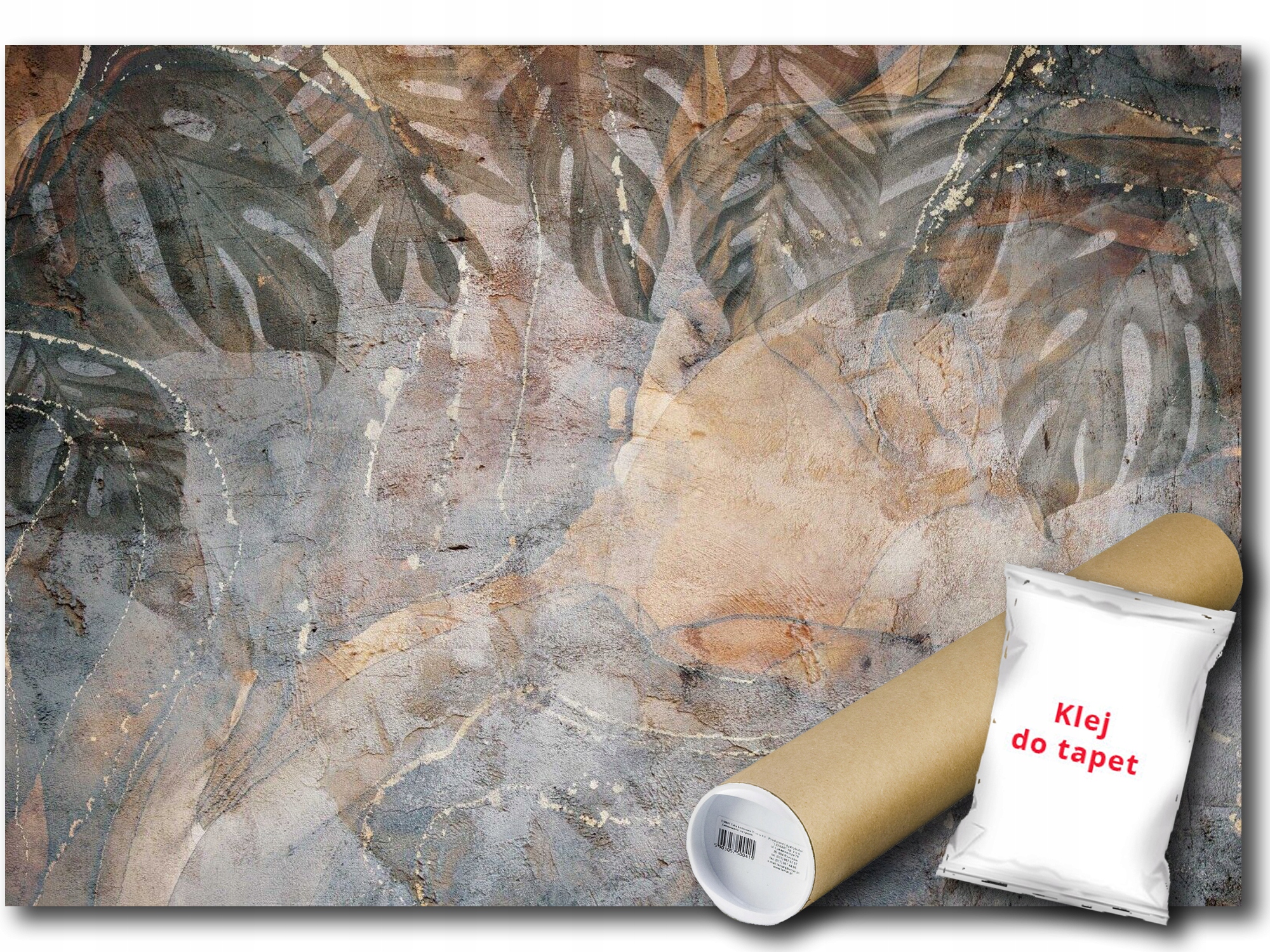 Fototapeta Flizelina Listy Rostliny Beton Struktura 250x175 lepidlo bonus