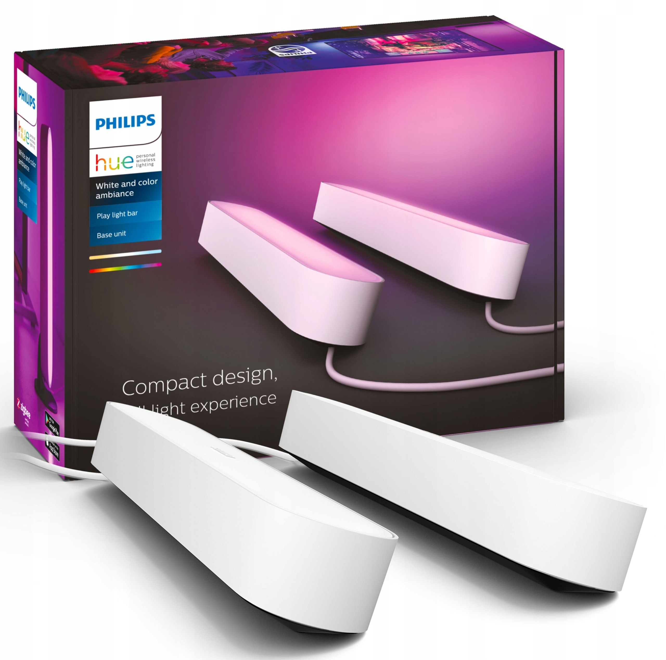 Stolová lampa podlhovastá Led Rgb Gamingová Tv Pc Play Philips Hue 2 ks