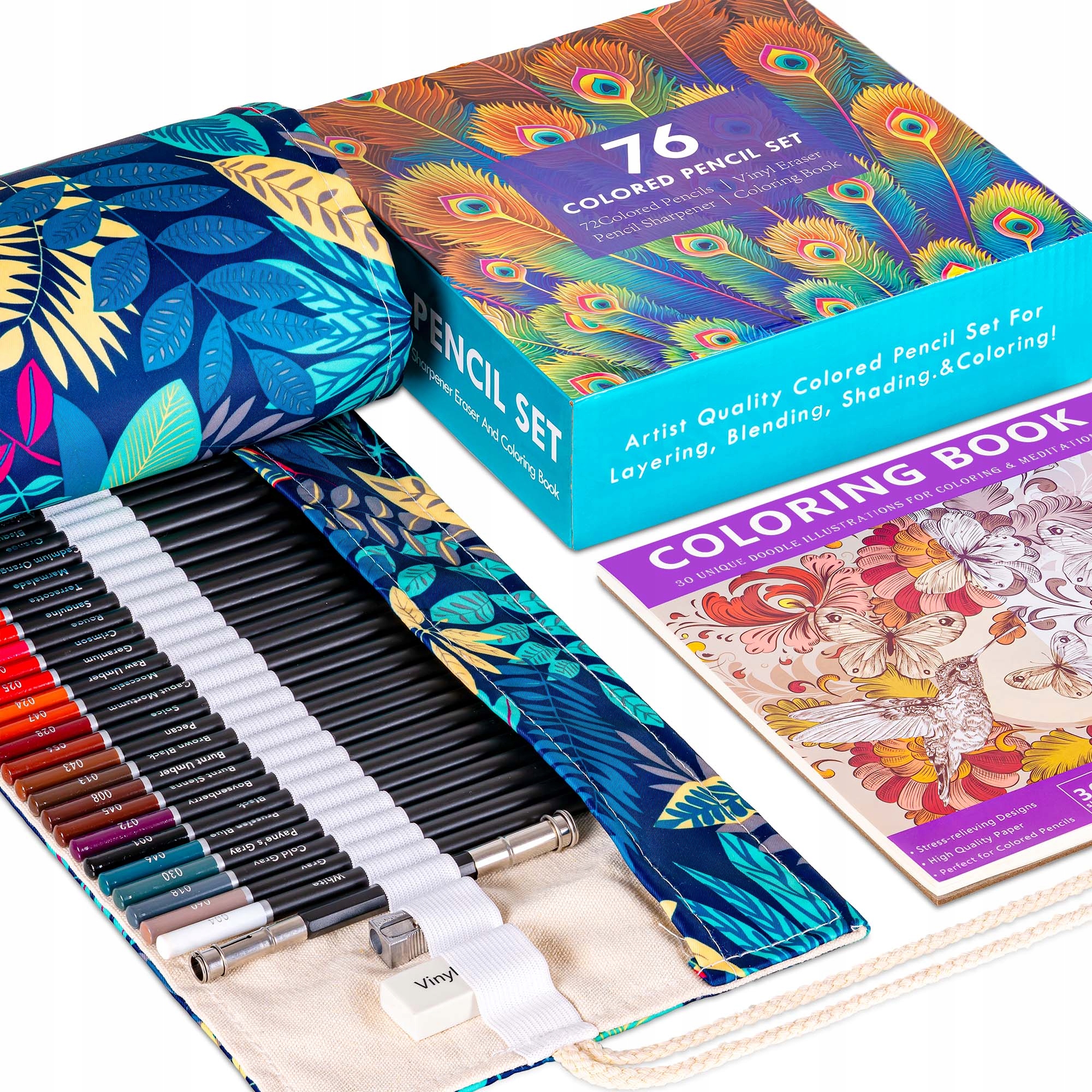 

Zestaw Kredek do Rysowania Piórnik z Wyposażeniem